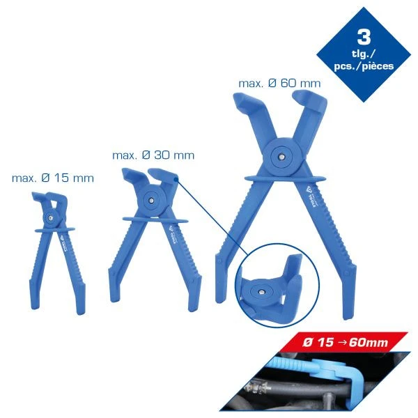Brilliant Tools jeu de pinces de serrage pour tuyaux coudées à 90° 3 pièces BT521015 se procurer à bas prix