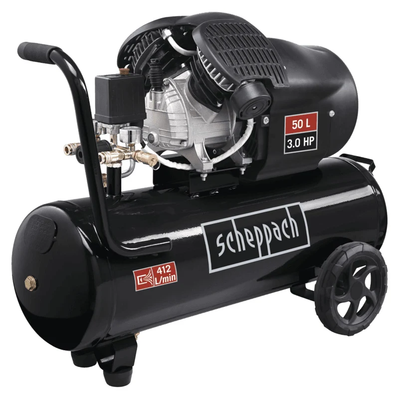 Compresseur 50L SCHEPPACH HC53DC Noir jais Edition - bicylindres 2200W