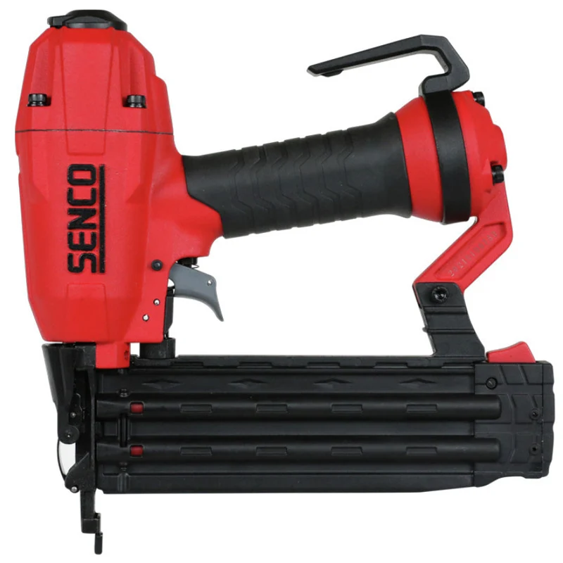 Lot finition SENCO: Cloueur Finishpro18BL G18 + compresseur AC4504 + tuyau spiralé - Senco-B5 18V | 2 Batteries