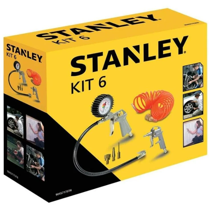Sans Fil KIT 6 ACCESSOIRES STANLEY POUR COMPRESSEUR D'AIR PNEUMATIQUE GONFLAGE