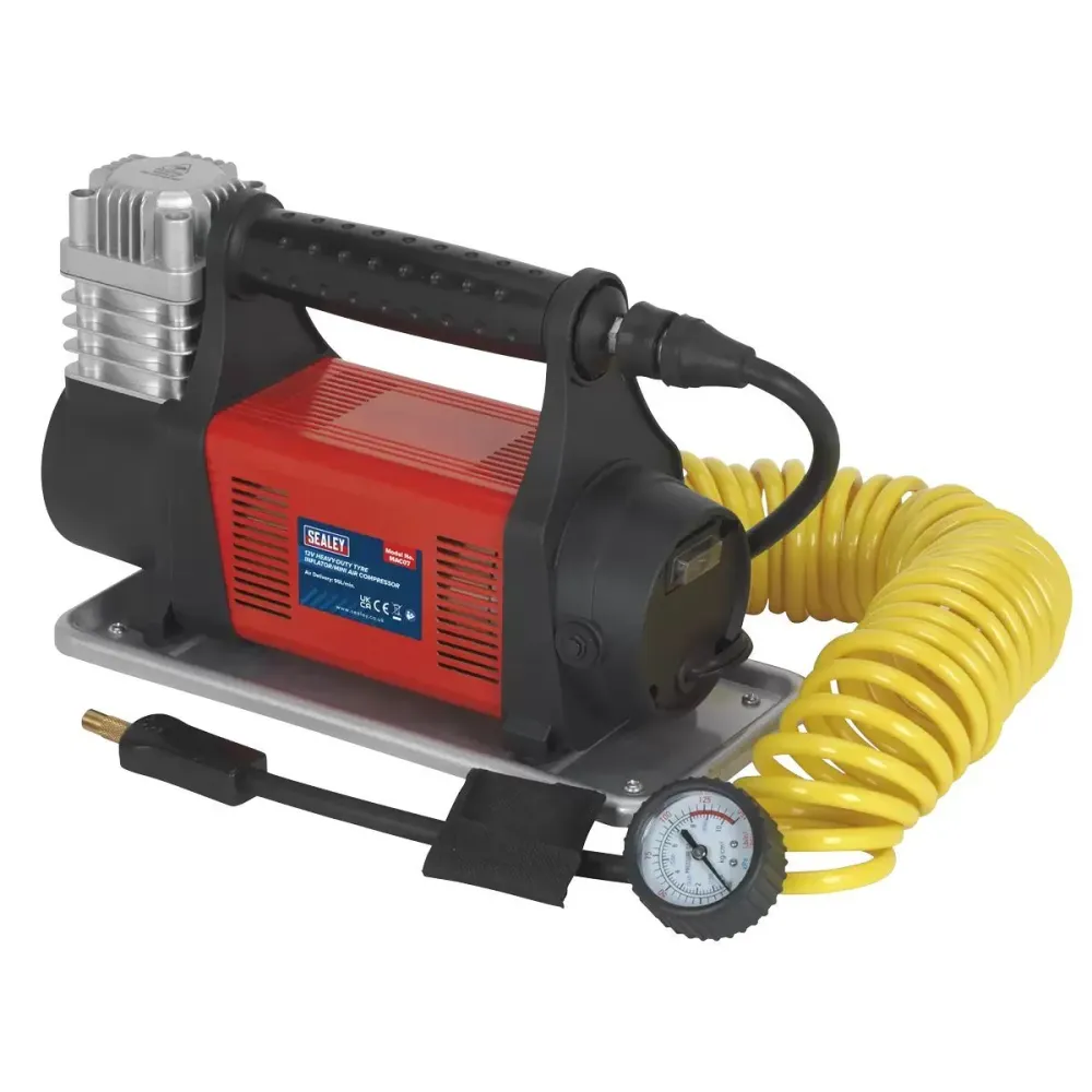 Sealey MAC07 12V Heavy Duty Compact Air Compressor avec Mallette de Rangement