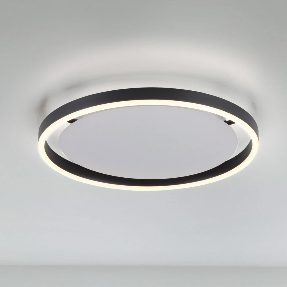 Plafonnier LED Ritus, Ø 39,3 cm, anthracite - Conforme aux Normes NFC