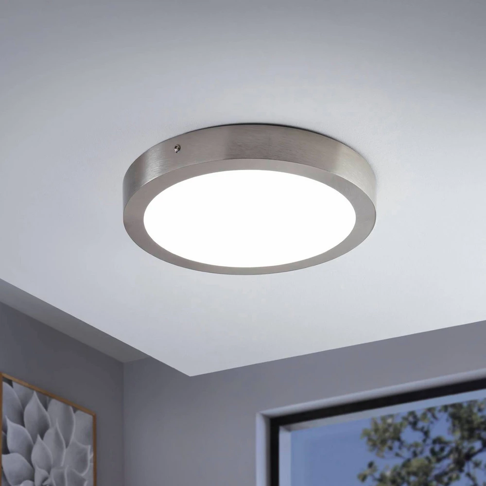 Connecteur étanche IP68 EGLO connect Fueva-C plafonnier Ø 30 cm nickel