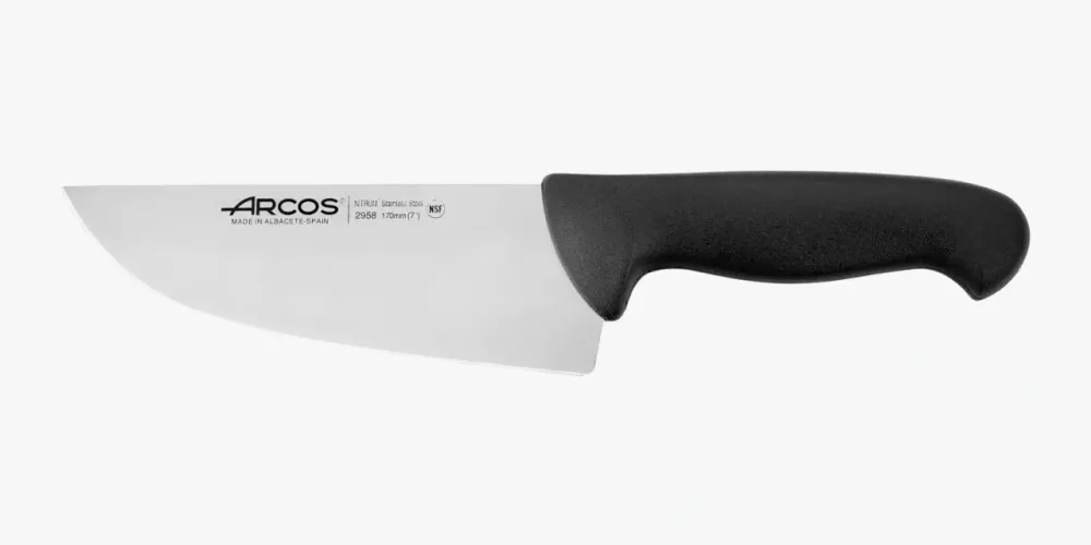 Couteau de boucher lame grand noir 2900 170 mm