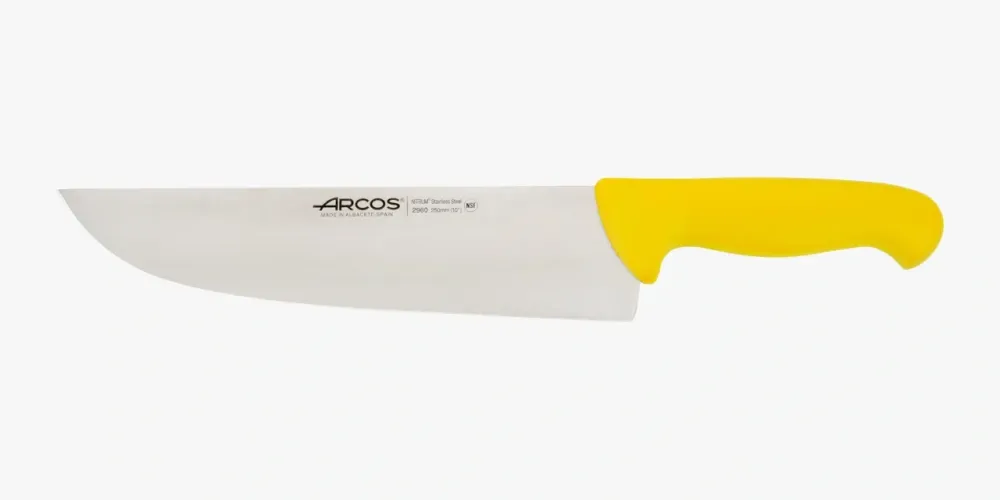 Couteau de boucher lame spacieux jaune 2900 250 mm