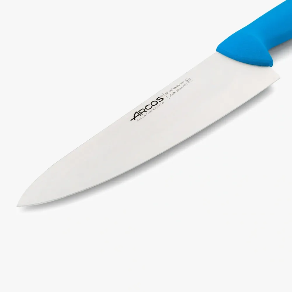 Couteau de chef lame ample bleu 2900 250 mm