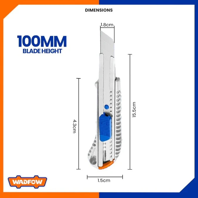 Cutter Professionnel – Lame Sécable 18 mm – Corps en Alliage d'Aluminium