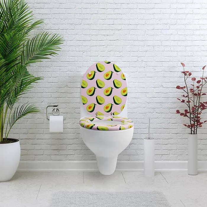 Pompe à chaleur WC Sitz "Pink Avocado" mit kleinen Schönheitsfehlern