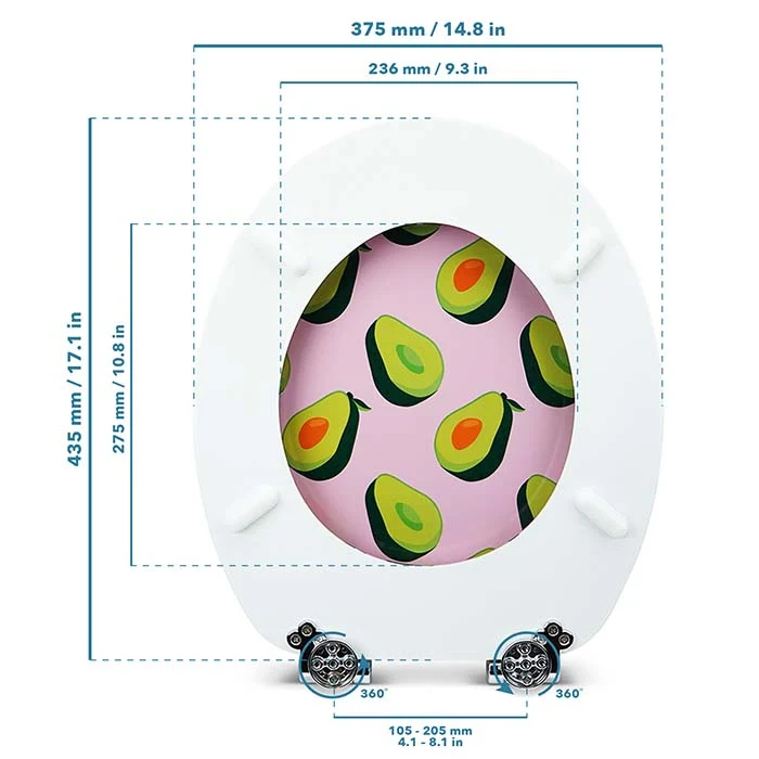 Pompe à chaleur WC Sitz "Pink Avocado" mit kleinen Schönheitsfehlern