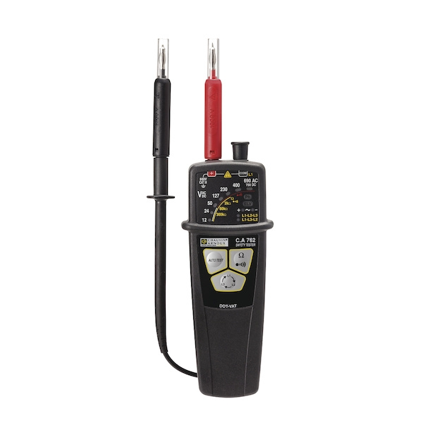 Détecteur de tension CA 762 IP65 -600V catégorie 4 - CHAUVIN ARNOUX avec câbles de test