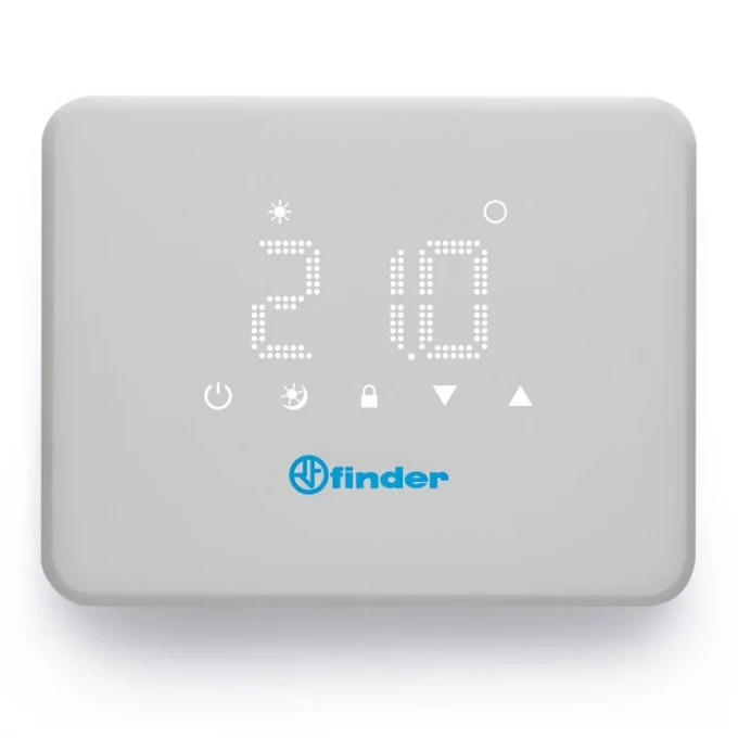 TERMOSTATO PARETE ELETTRONICO FINDER BLISS-T en blanc mat