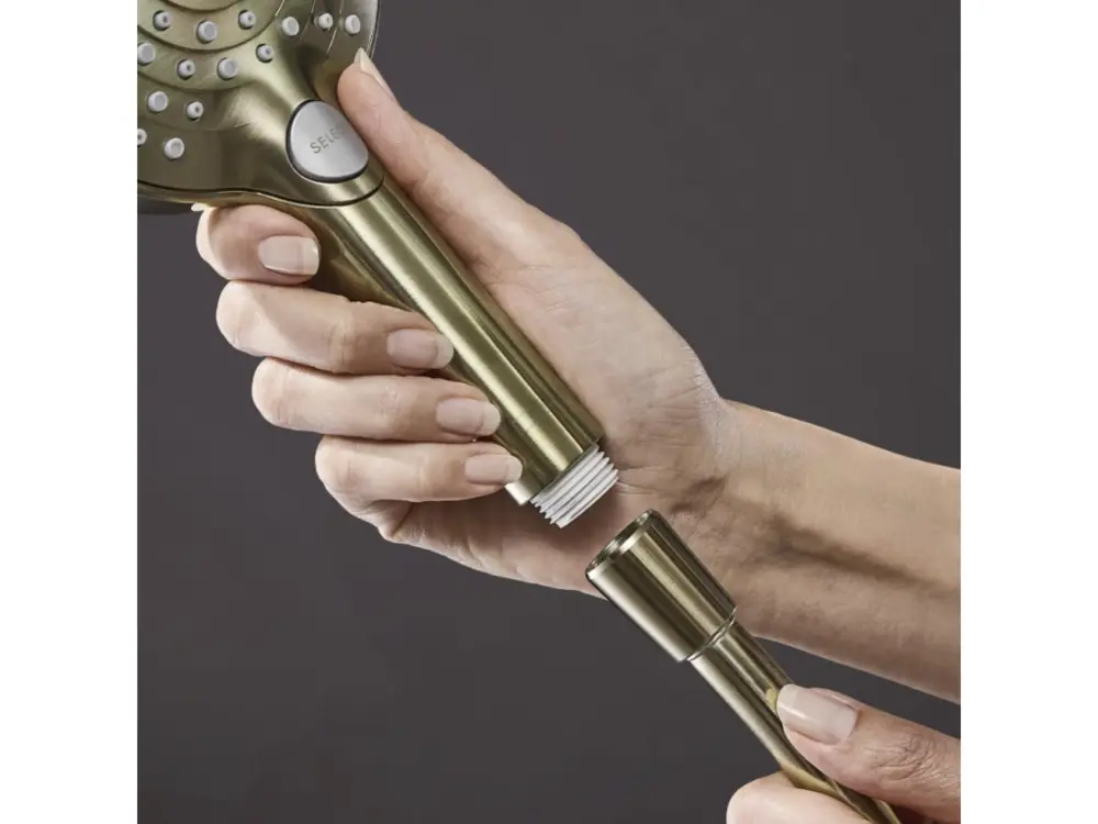 Adaptable de douche 1,25 m HANSGROHE Isiflex aspect doré poli