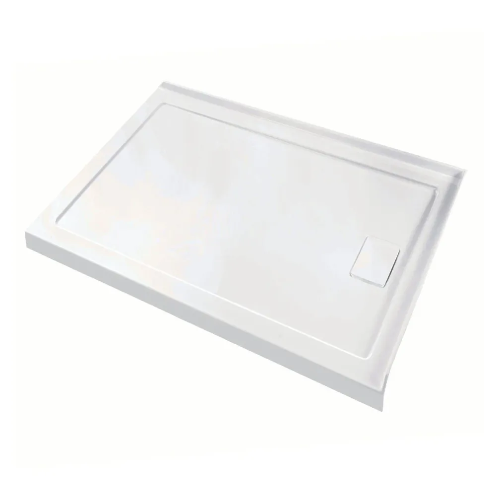 Base de douche rectangulaire avec drain à droite 48x36x3 po
