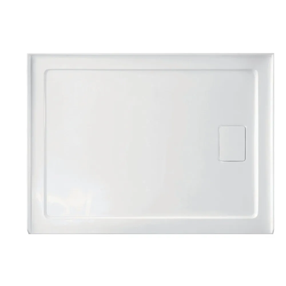 Base de douche rectangulaire avec drain à droite 48x36x3 po