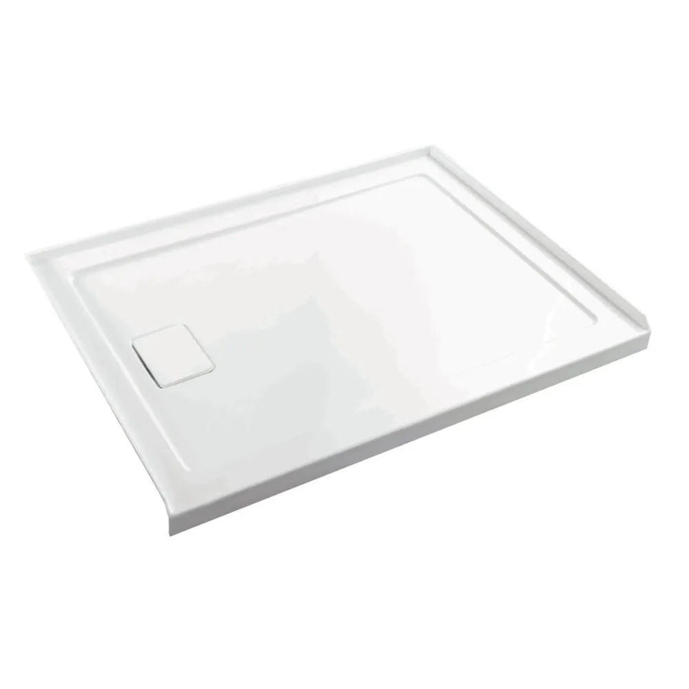 Base de douche rectangulaire avec drain à gauche 60 x 32 x 3 po