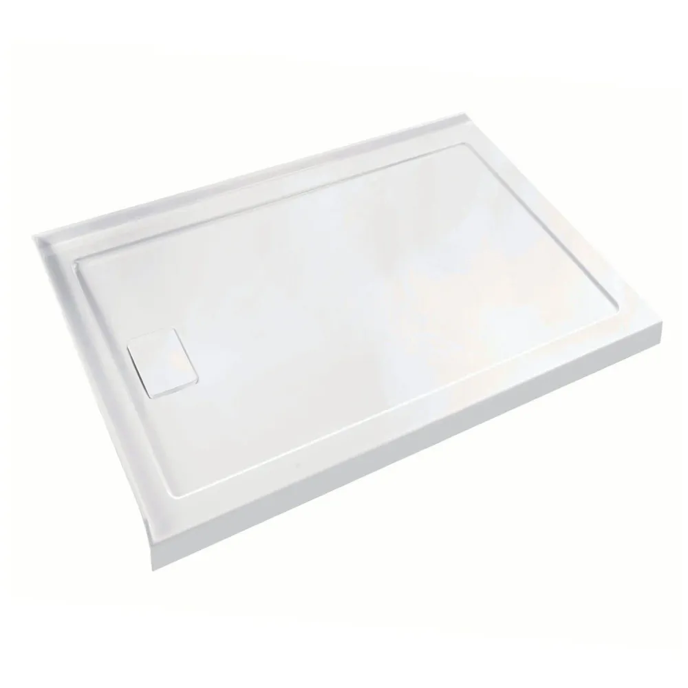 Base de douche rectangulaire avec drain à gauche 48x36x3 po