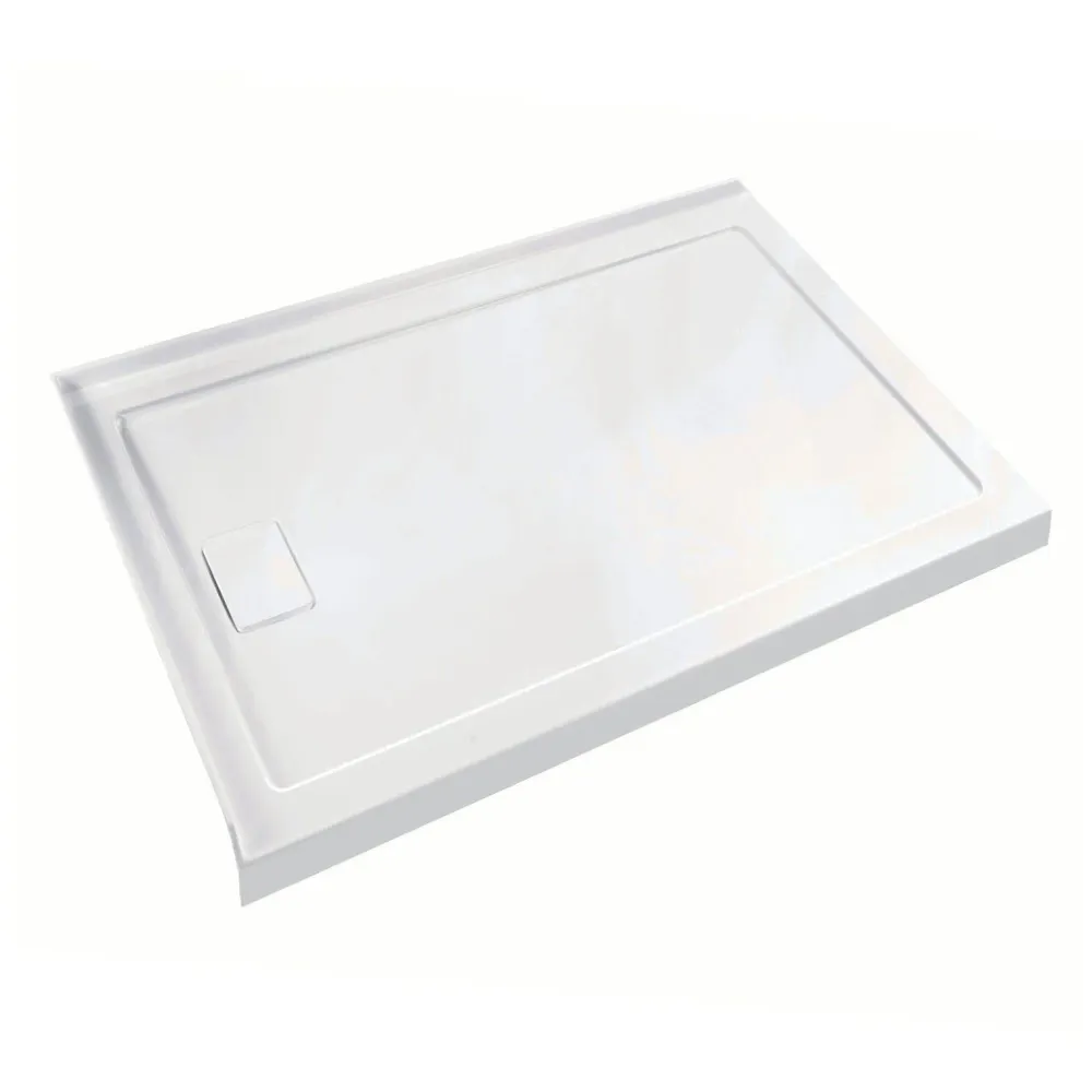 Base de douche rectangulaire drain gauche 48x32x3 po