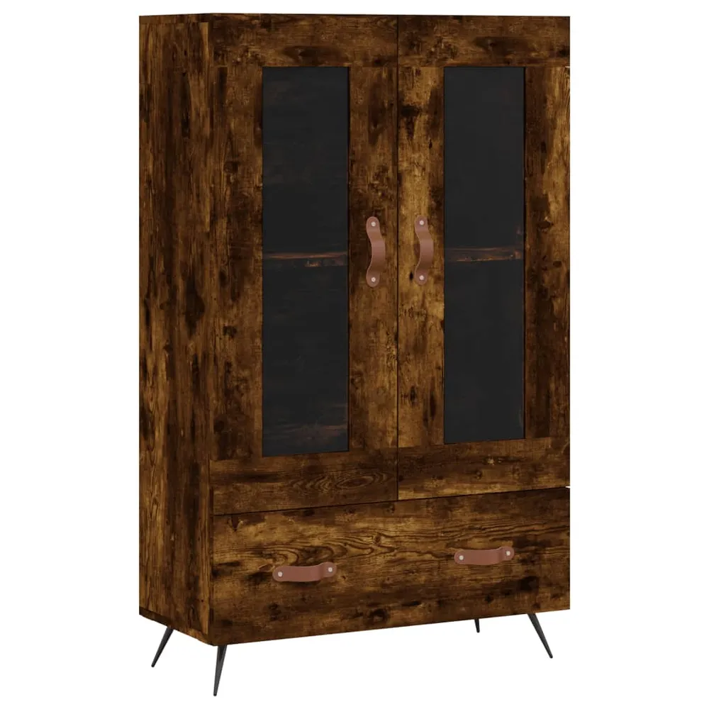 Buffet bahut commode armoire meuble de rangement organisateur cuisine salle de séjour salon haut 69,5 x 31 x 115 cm bois d...
