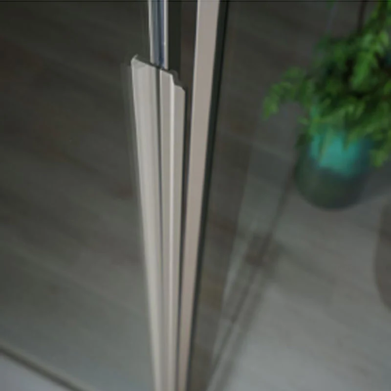 Cabine de douche rectangulaire 90x160 en verre de 6 mm et profil minimal en aluminium couleur Taupe. Version gauche
