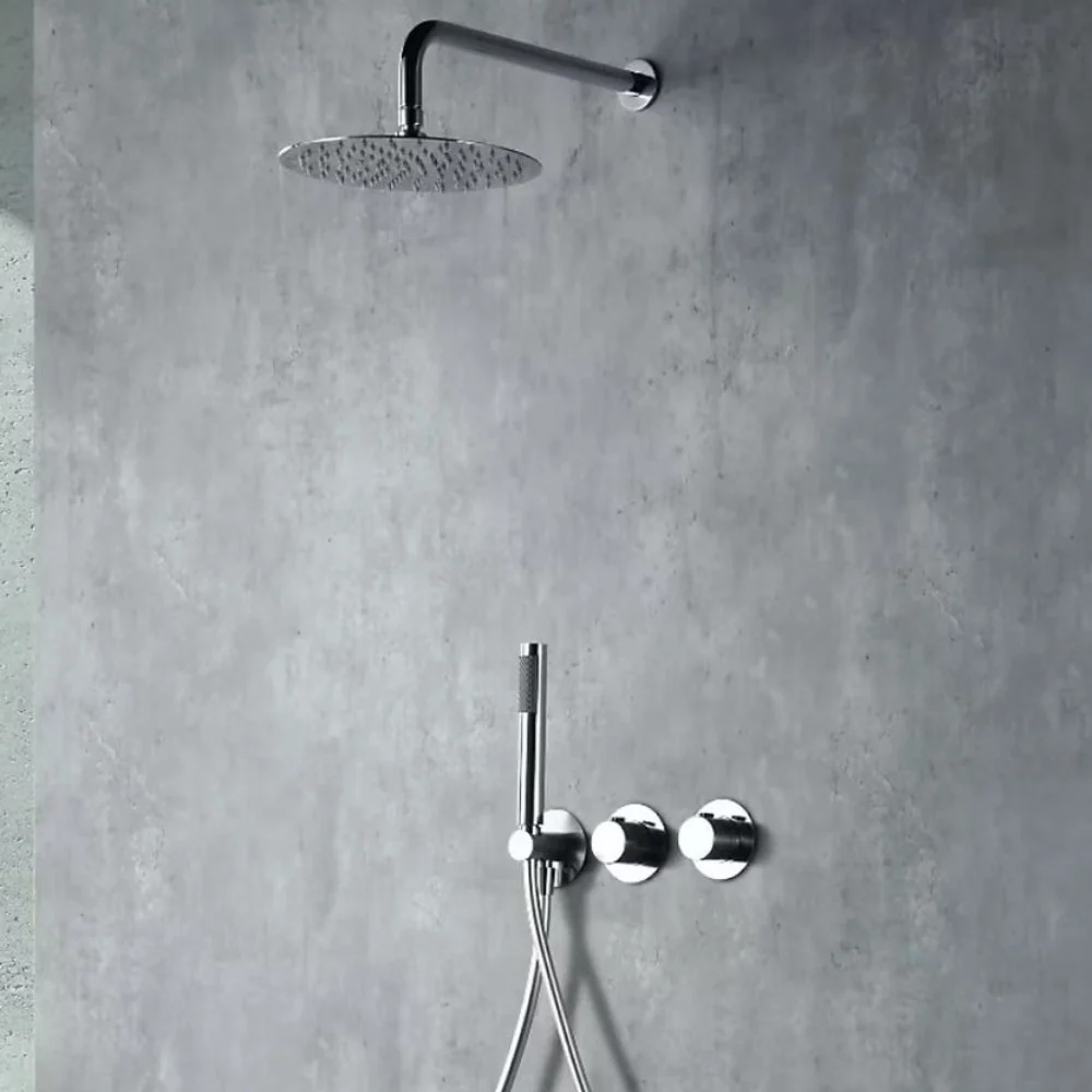 Colonne de douche encastrée thermostatique série Assen