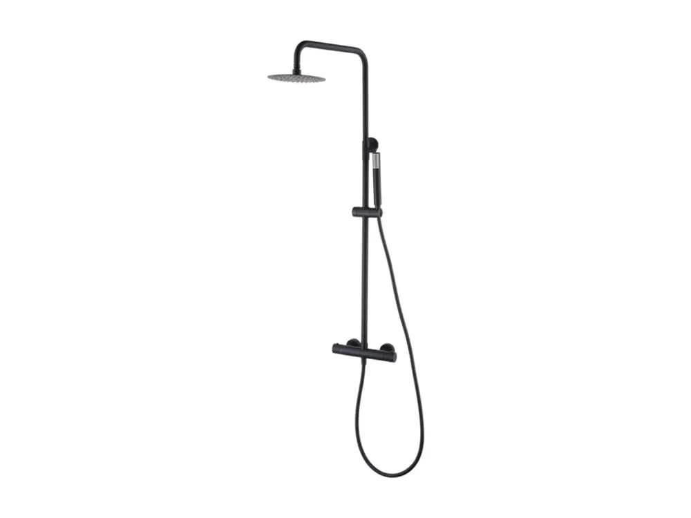 Colonne de Douche Thermostatique anti-calcaire Noir Mat IMEX MONZA BTM039/NG