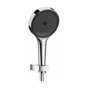 Ensemble support mural et douchette 130 3jet avec élastique de douche 125 cm chromé Hansgrohe Rainfinity
