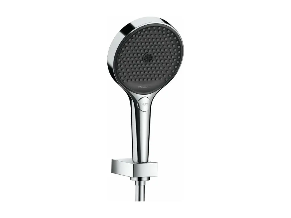 Ensemble support mural et douchette 130 3jet avec élastique de douche 125 cm chromé Hansgrohe Rainfinity