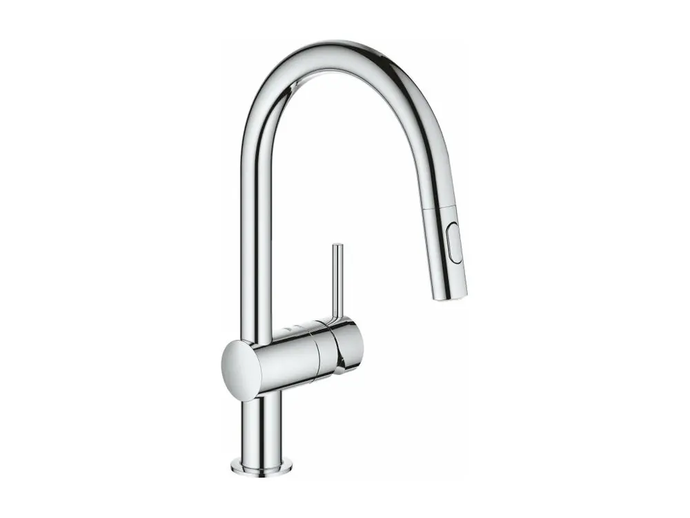 GROHE Mitigeur cuisine Minta Bec haut acier chromé douchette extractible