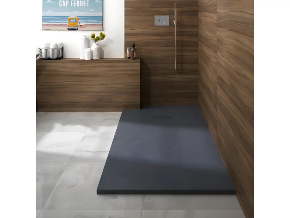 KINEDO Receveur 100 x 90 Kinerock evo biolex rectangle gris anthracite