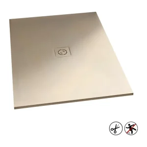 KINEDO Receveur extra-plat découpable Kinemoon 90 x 90 sable grille 1