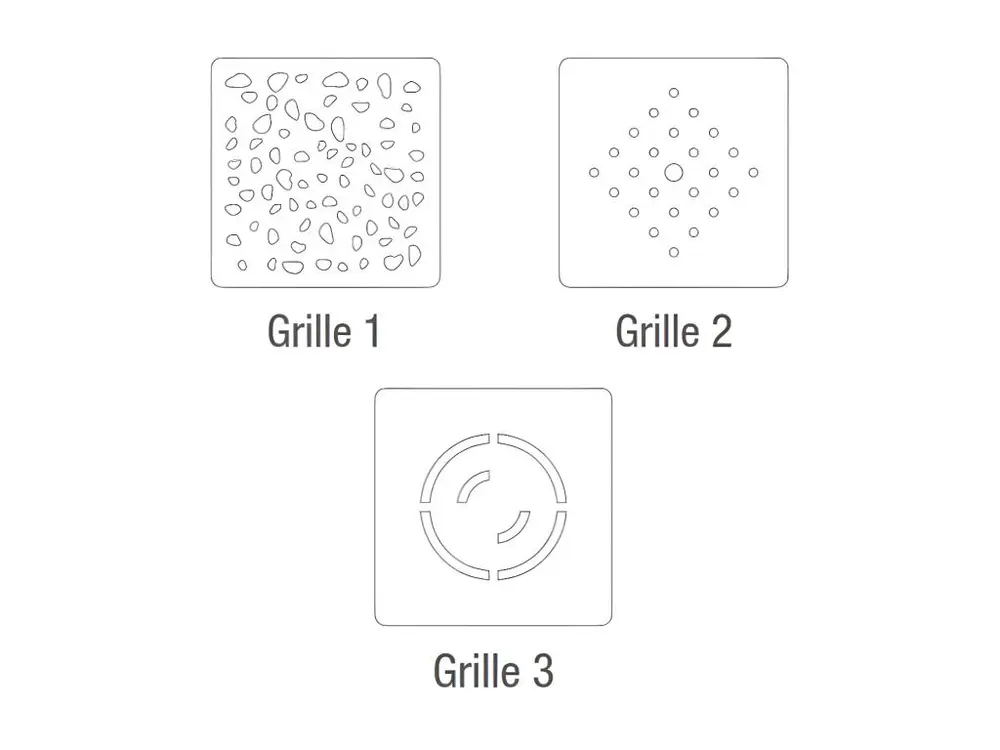 KINEDO Receveur extra-plat découpable Kinemoon 90 x 90 sable grille 1