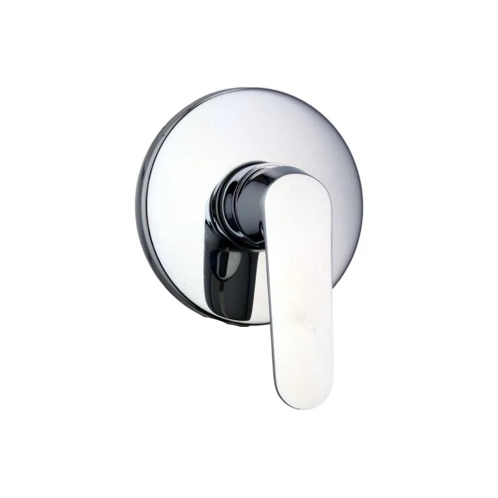 Kit de douche encastré à une voie avec pomme de douche ronde 200mm en laiton chromé Echo