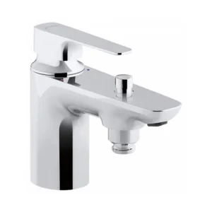 Mitigeur bain douche JACOB DELAFON Aleo+ monotrou acier chromé + nettoyant pour Lavabo sur Colonne