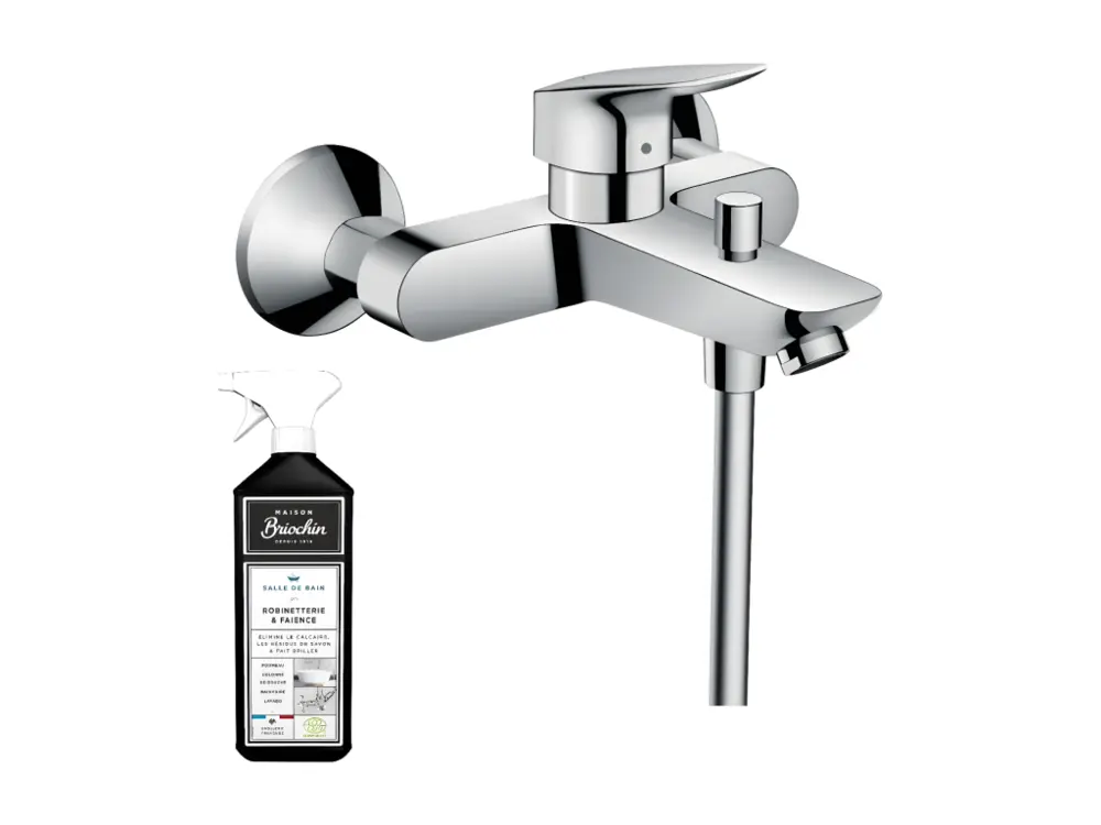 Mitigeur bain douche mécanique HANSGROHE Logis + nettoyant pour Douche à l'Italienne