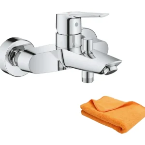 Mitigeur bain douche mécanique mural GROHE Quickfix Start 2021 + microfibre
