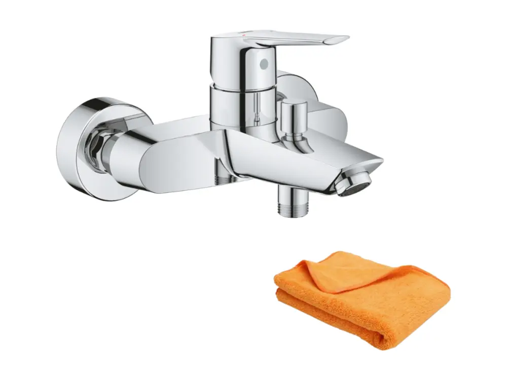 Mitigeur bain douche mécanique mural GROHE Quickfix Start 2021 + microfibre