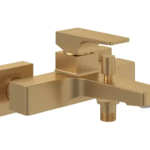 Mitigeur bain douche mécanique VILLEROY ET BOCH Architectura Square Brossé Gold