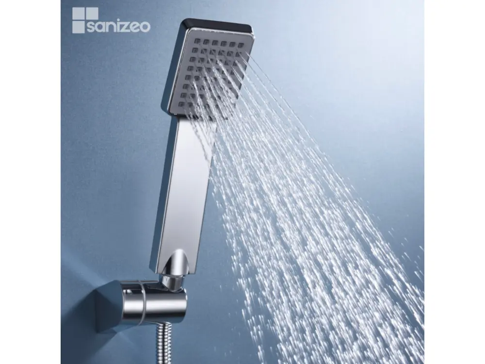 Mitigeur de Douche anti-calcaire Acier chromé IMEX Sanizéo ART BDAR025-5 pour Douche à l'Italienne