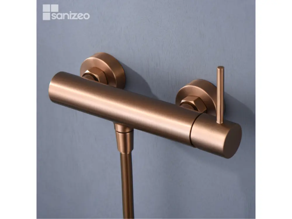 Mitigeur de Douche anti-calcaire Or Rose Cuivré IMEX MONZA BDM039-5ORC