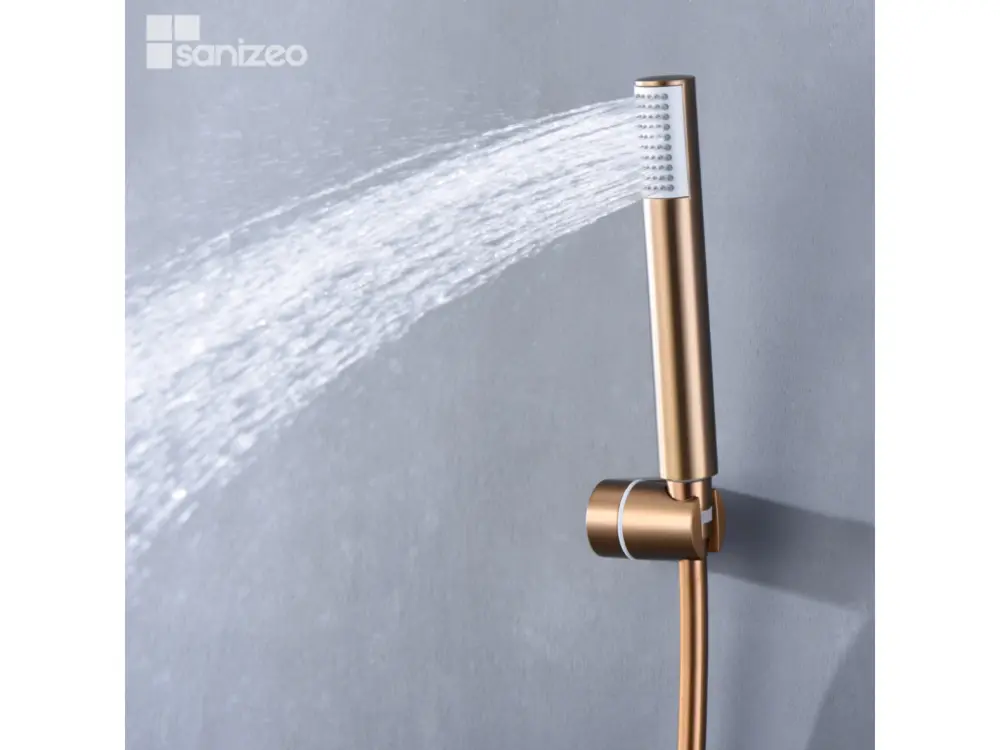 Mitigeur de Douche anti-calcaire Or Rose Cuivré IMEX MONZA BDM039-5ORC