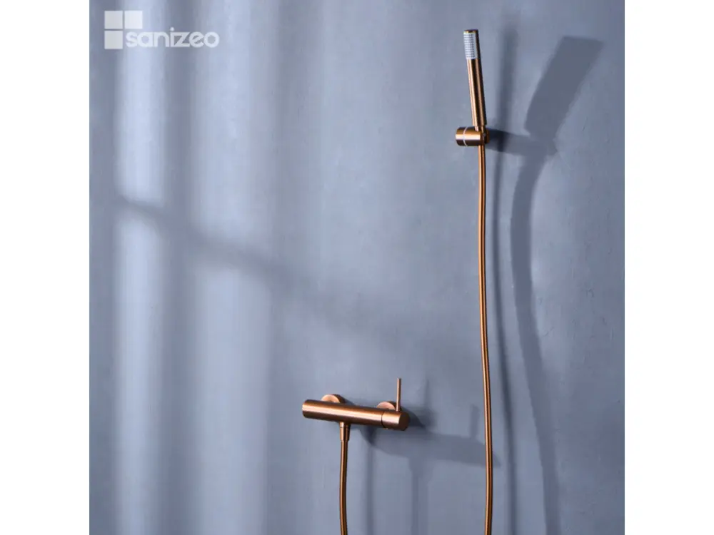 Mitigeur de Douche anti-calcaire Or Rose Cuivré IMEX MONZA BDM039-5ORC