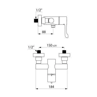 Mitigeur de douche thermostatique séquentiel SECURITHERM réf. H9630S DELABIE