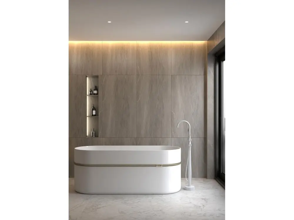 Mitigeur mural Robinet mitigeur bain-douche sur pied Blanc - Corbeau