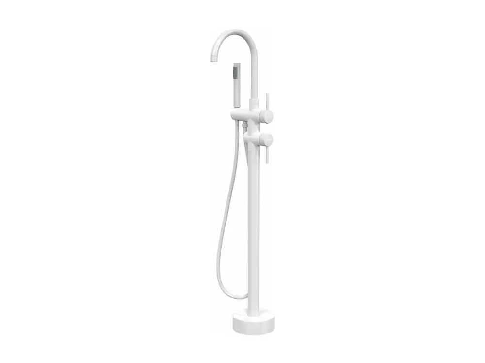 Mitigeur mural Robinet mitigeur bain-douche sur pied Blanc - Corbeau