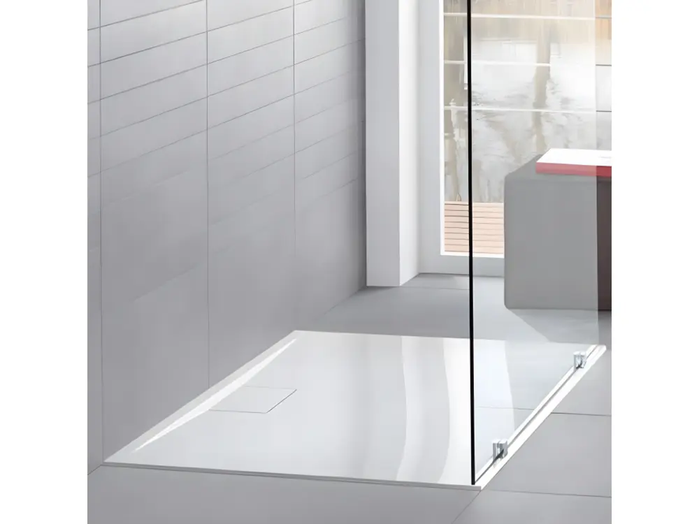 Pack receveur de douche antidérapant 90 x 90 VILLEROY ET BOCH Architectura Metalrim carré blanc + Kit d'étanchéité WEDI