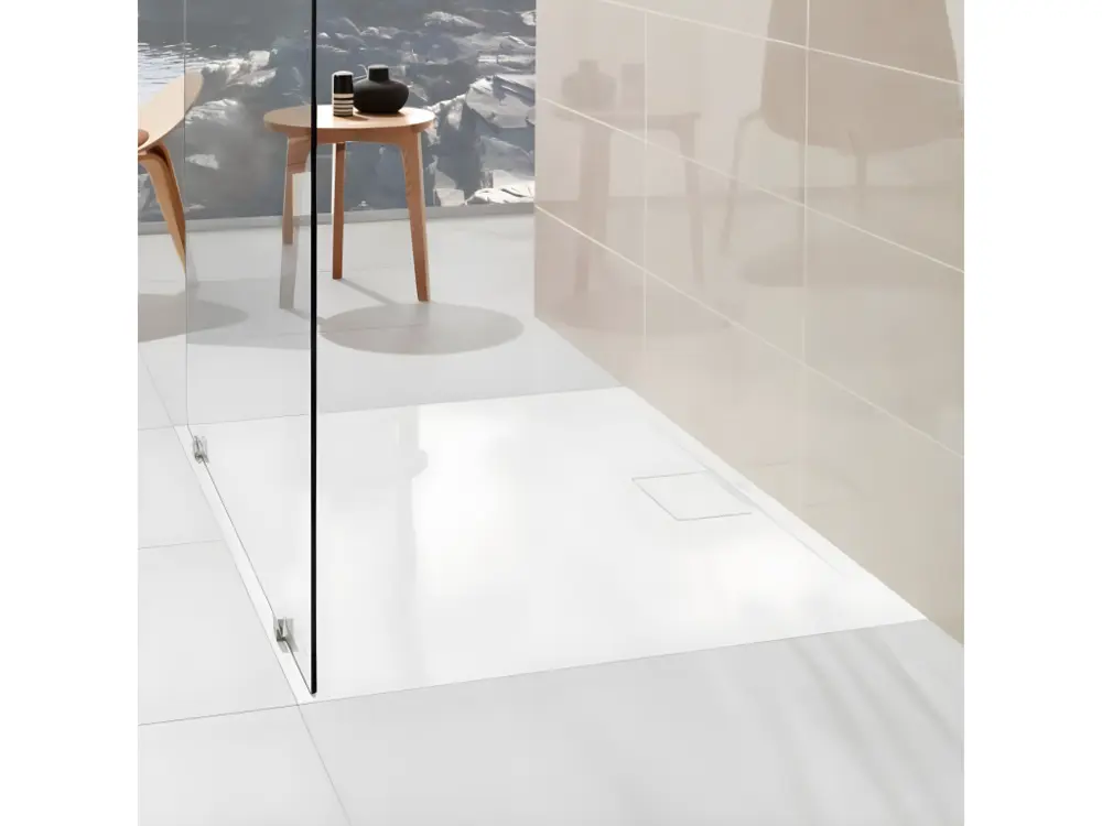 Pack receveur de douche antidérapant 90 x 90 VILLEROY ET BOCH Architectura Metalrim carré blanc + Kit d'étanchéité WEDI