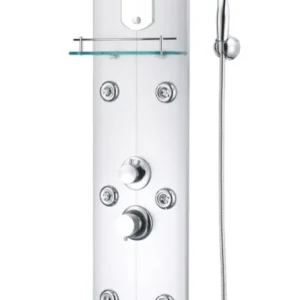 Panneau de douche pomme de douche robinet platique acier inoxydable 120 cm 02_0003428