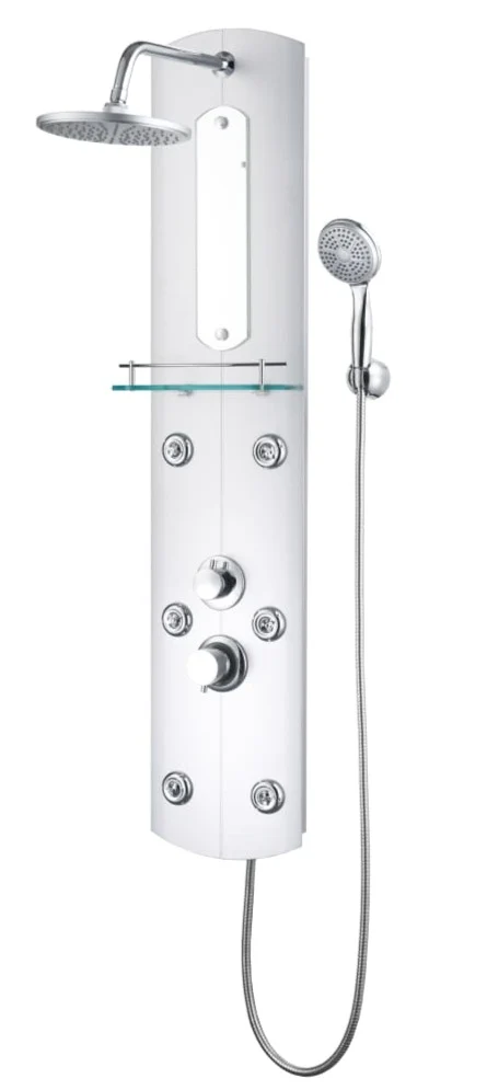 Panneau de douche pomme de douche robinet platique acier inoxydable 120 cm 02_0003428