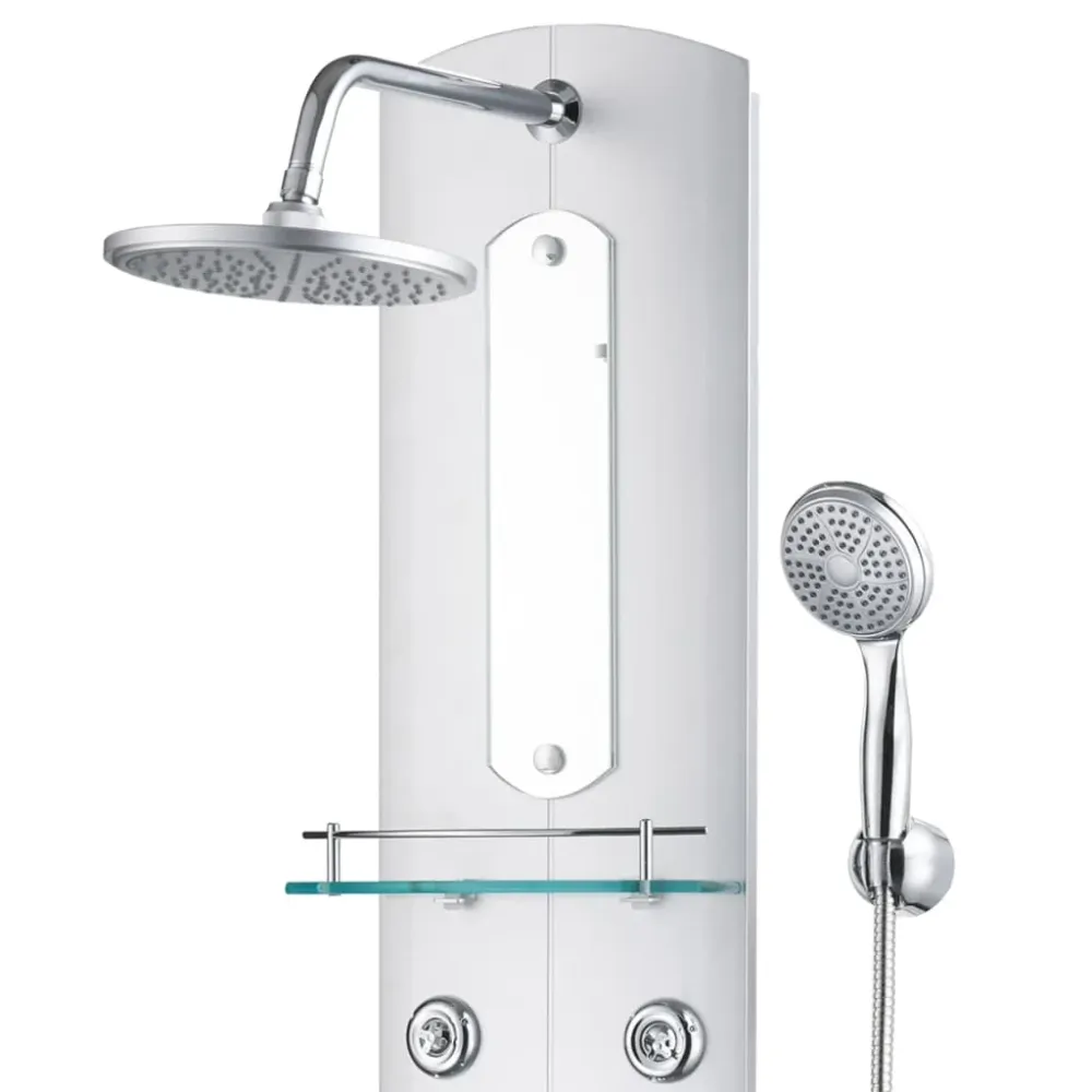 Panneau de douche pomme de douche robinet platique acier inoxydable 120 cm 02_0003428