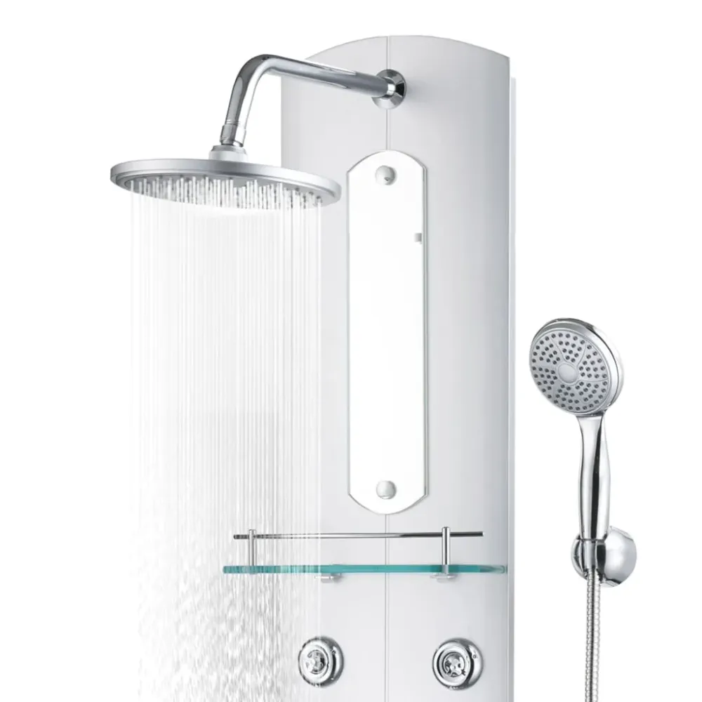 Panneau de douche pomme de douche robinet platique acier inoxydable 120 cm 02_0003428